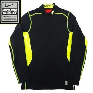 Nike Pro Combat Hyperwarm Dri-Fit Max Men Small Fitted 1/4 Zip Pullover